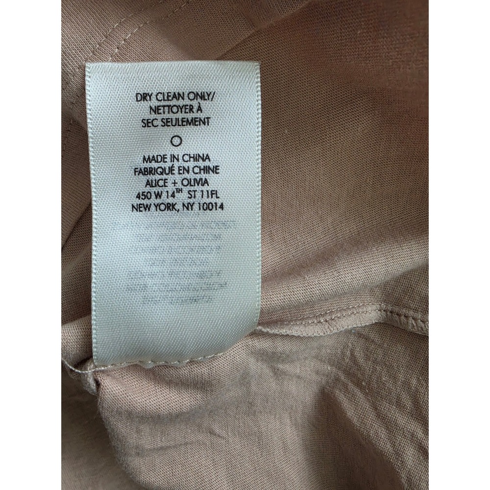 Alice + Olivia Pink Silk Lace Puff Sleeve Top Crew Neck Womens Small - Picture 8 of 15